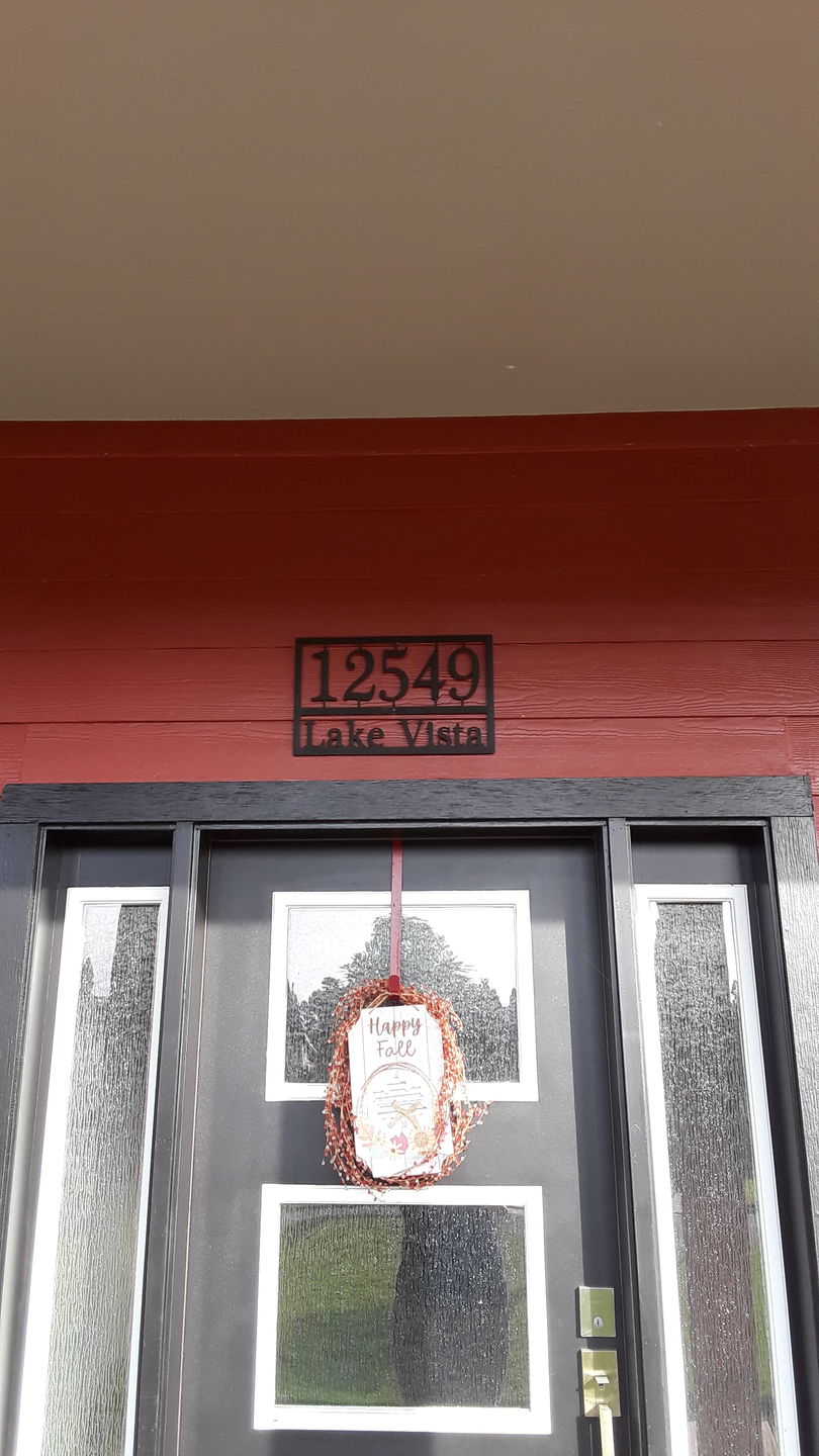 Customer photo review of Home Address Plaque - 3 Sizes