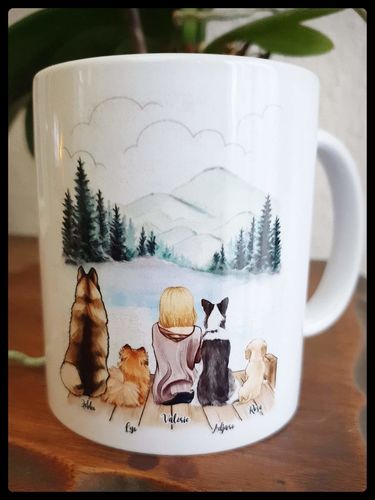 Customer photo review of Mug personnalisé | La vie est meilleure avec des chiens