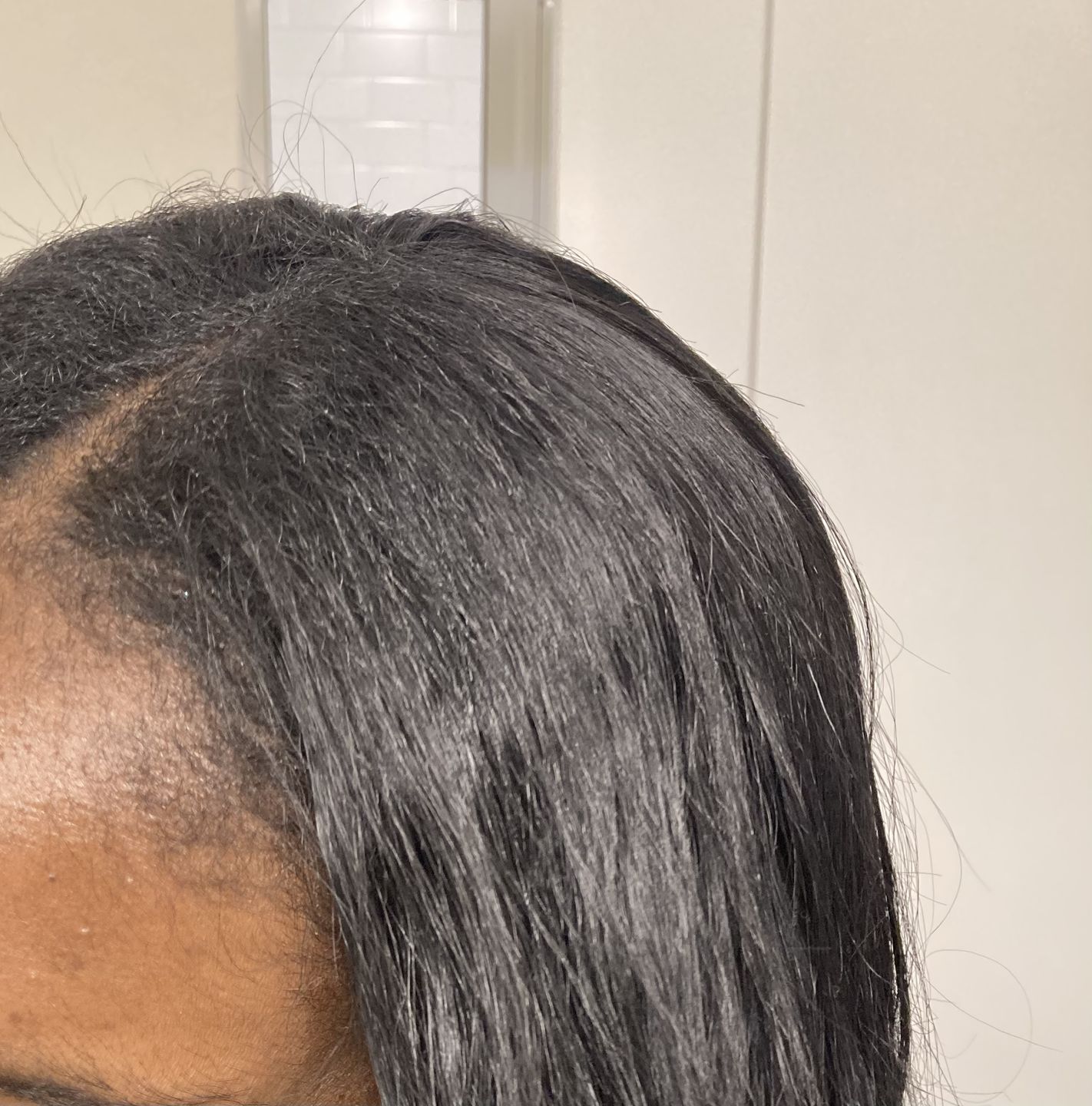 Customer photo review of KELSEY (Light/Medium Yaki Coarse)- Thin-Part Wig