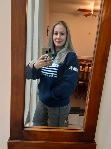 Customer photo review of My God My Family Hoodie