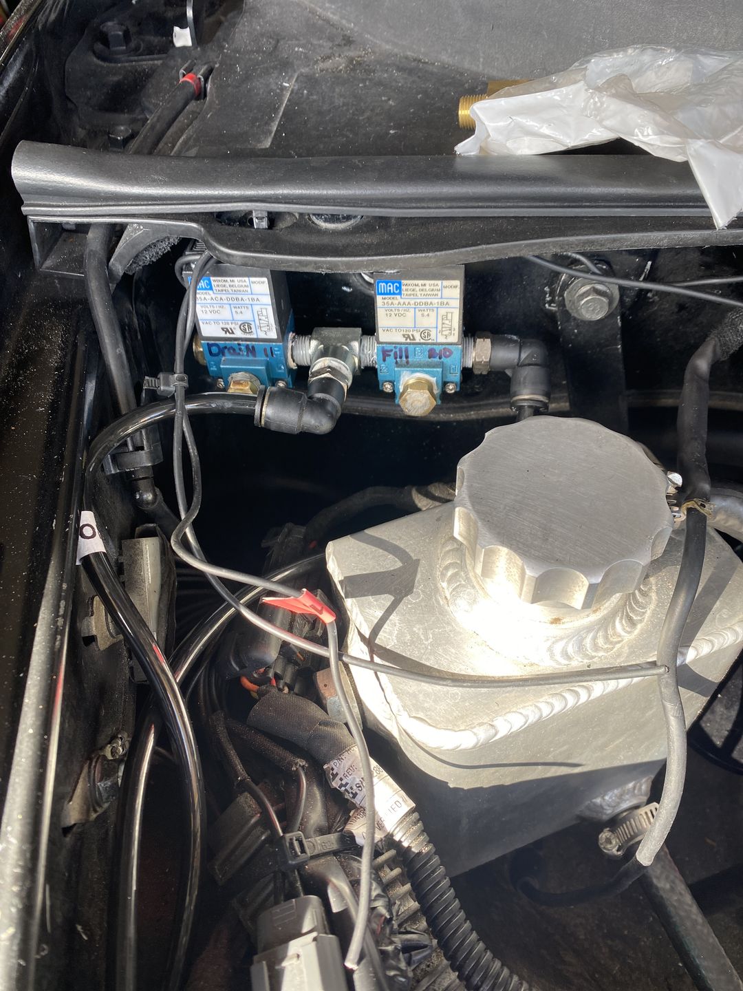 Customer photo review of MAC Valve (Holley CO2 Boost Control Solenoid) Straight Solenoid Mounting Bracket 21-10006