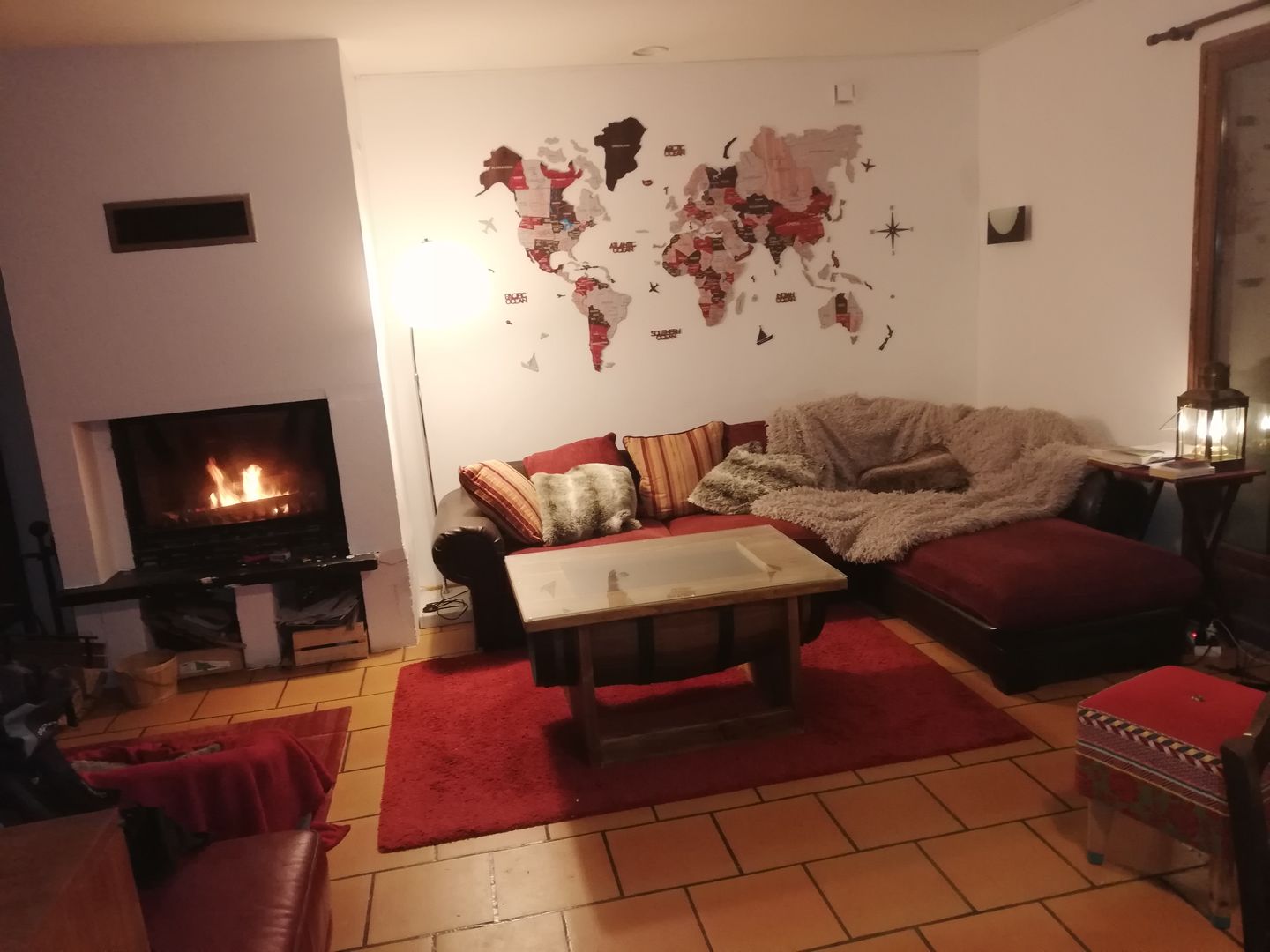 Customer photo review of 3D Wooden World Map Urban