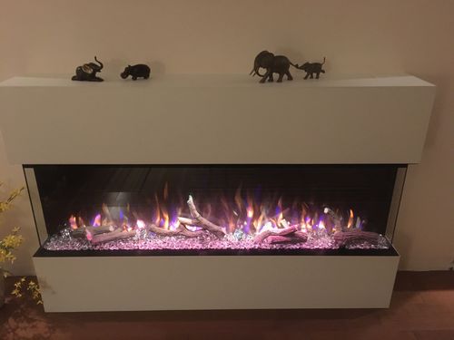 Customer photo review of Napoleon Trivista 60-inch 3-Sided / 2-Sided Built In Electric Fireplace