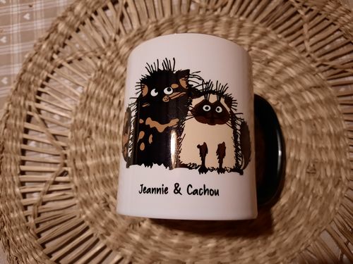 Customer photo review of Mug personnalisé | La vie est meilleure avec des chats