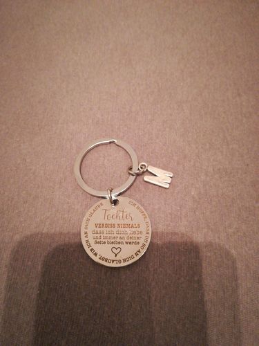 Customer photo review of An meine Tochter - Schlüsselanhänger mit Initial