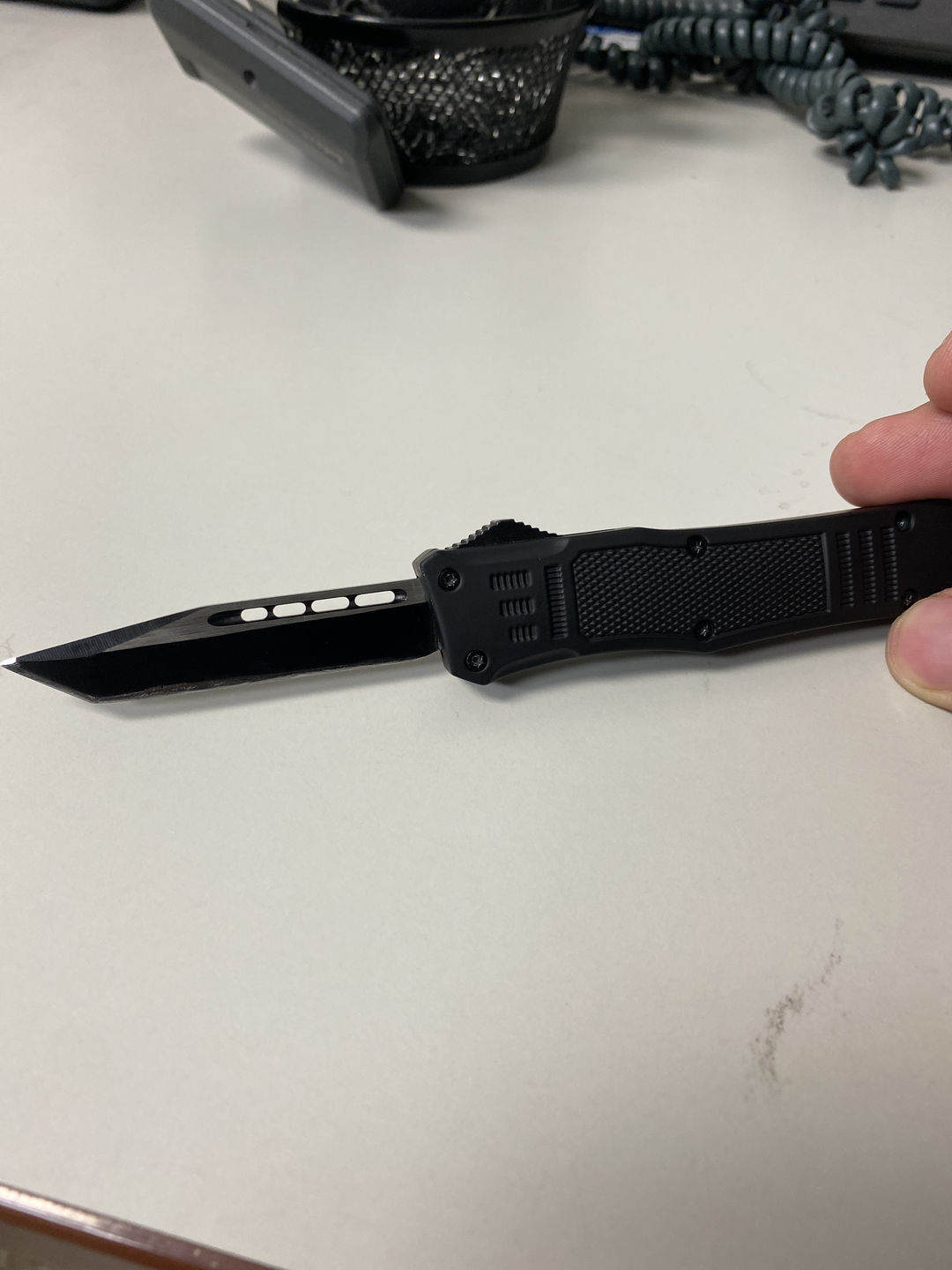 Customer photo review of Mini Black Phantom D/A OTF (Multiple Blade Styles Available)