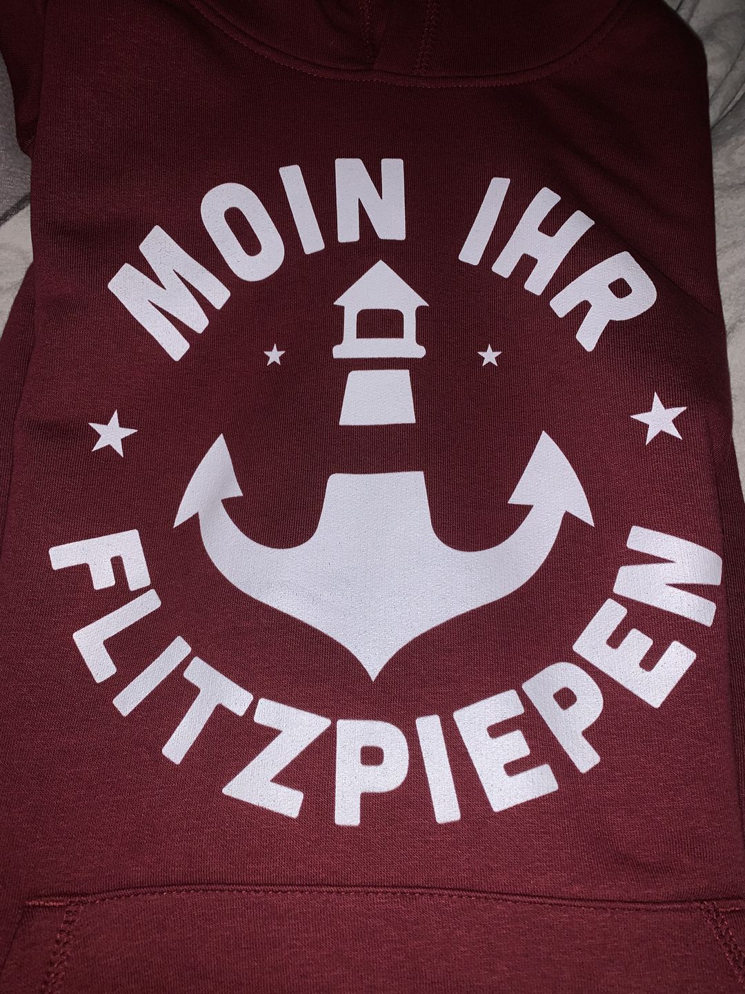 Customer photo review of Moin ihr Flitzpiepen  · Unisex Bio Hoodie