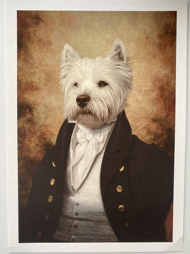Customer photo review of The Baron - Custom Vintage Pet Portrait