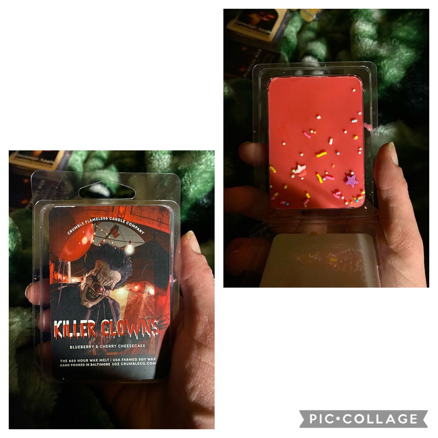 Customer photo review of Killer Clowns Wax Melts