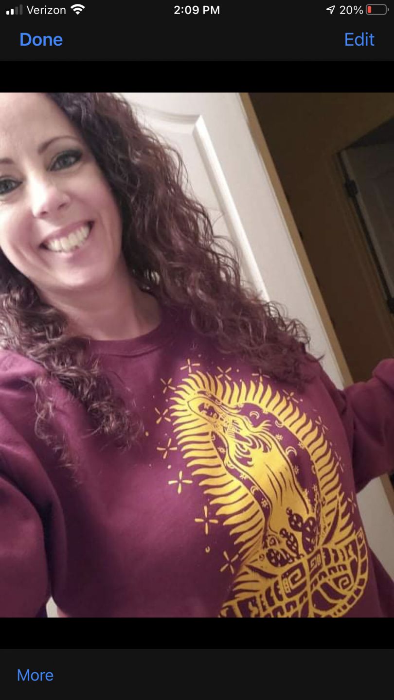 Customer photo review of Virgencita Protection Sweatshirt