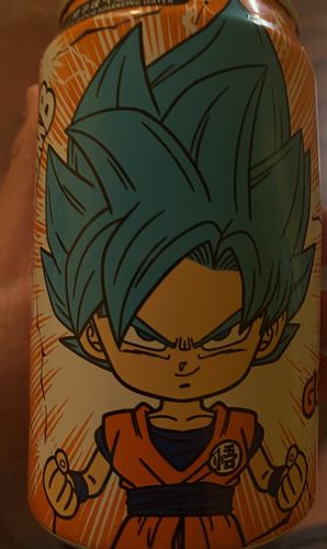 Customer photo review of Ocean Bomb Dragon Ball Z Goku Orange Flavour Sparkling Water (330ml)