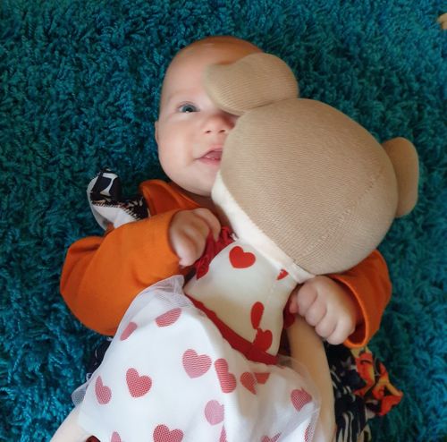 Customer photo review of Leyadoll Soft Plush Personalized Leya Doll, My First Baby Doll
