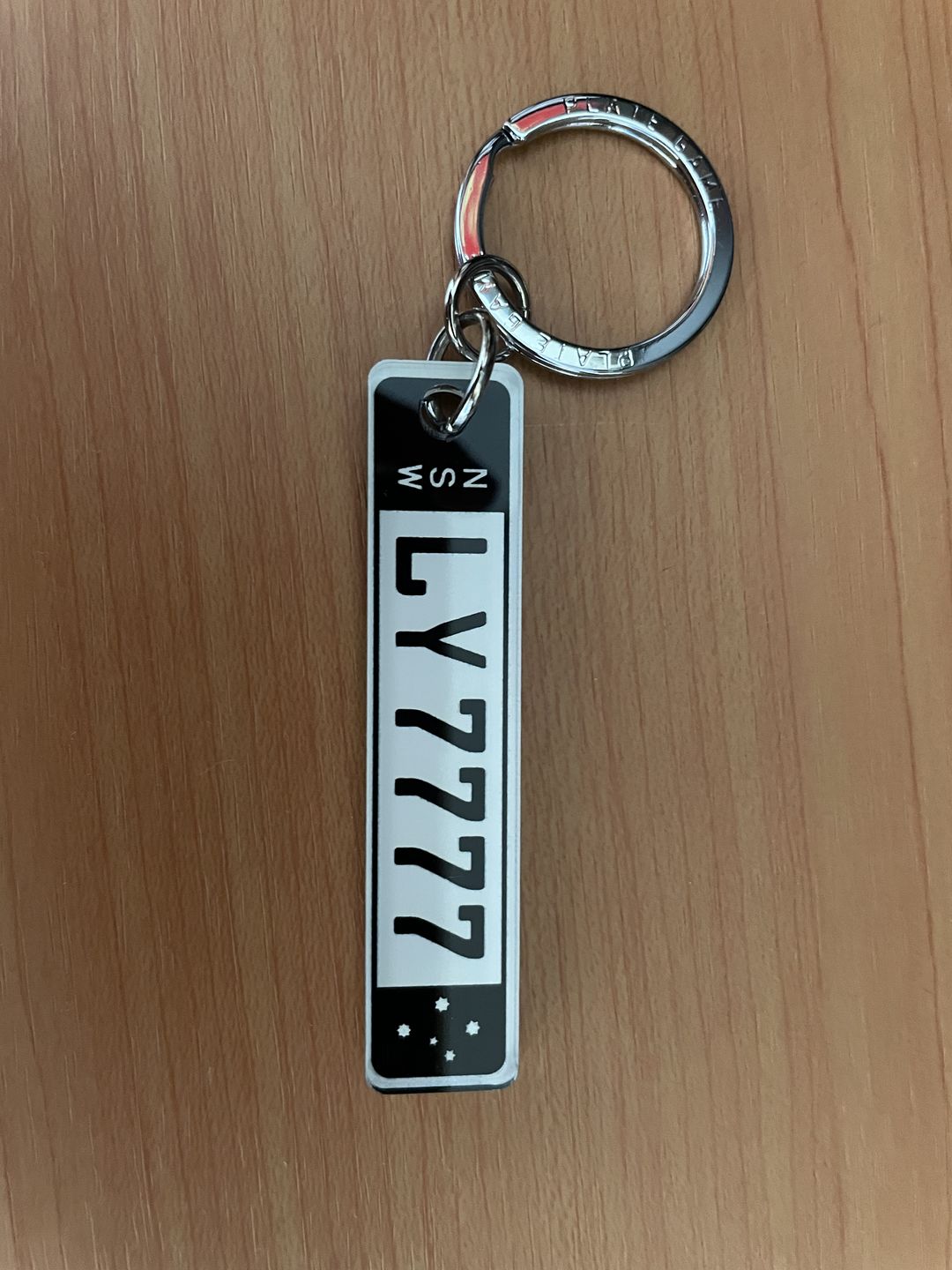 Customer photo review of NSW Euro Licence Plate Custom Keychain 🇪🇺