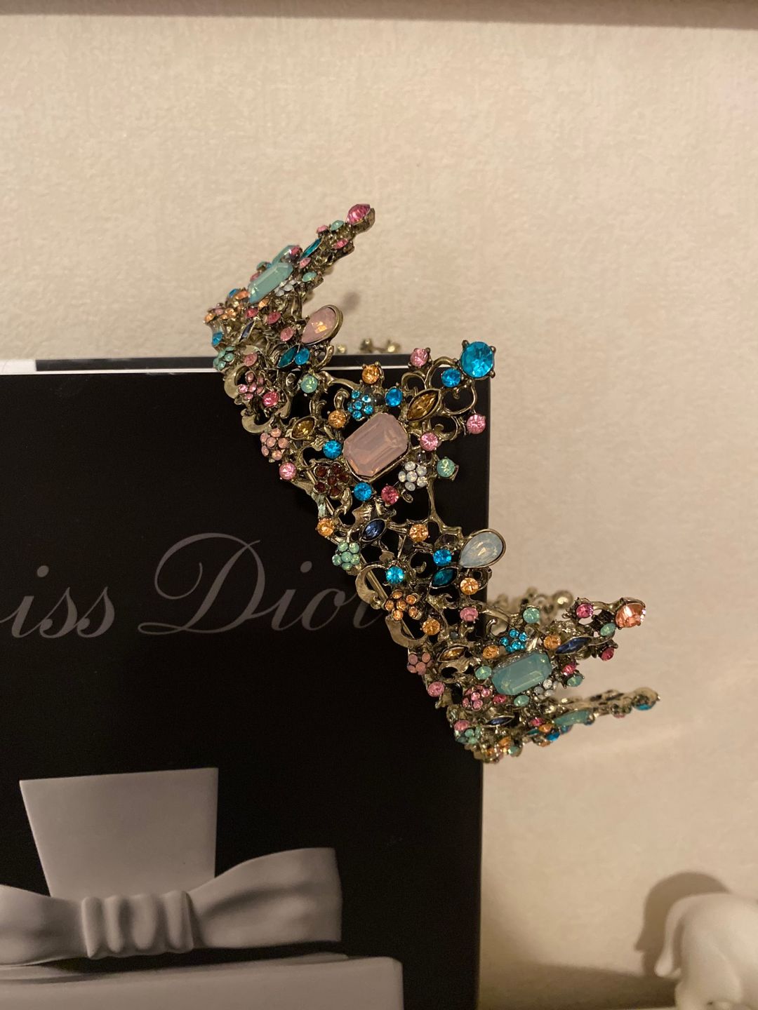 Customer photo review of Baroque Rhinestone Crown