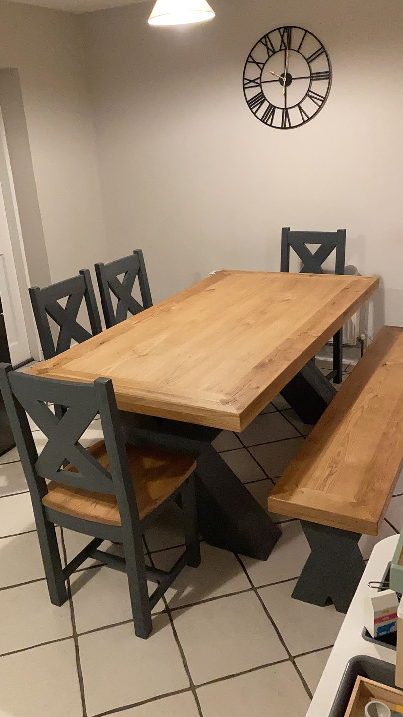 Customer photo review of Maximus Night Blue 1.9m Dining Set