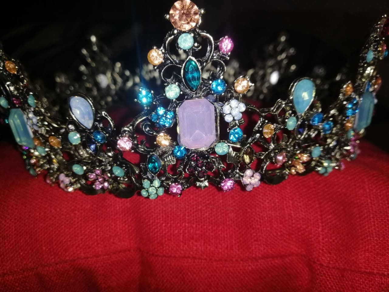 Customer photo review of Baroque Rhinestone Crown