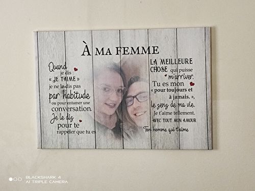 Customer photo review of À ma femme (Photo) - Toile partenaire