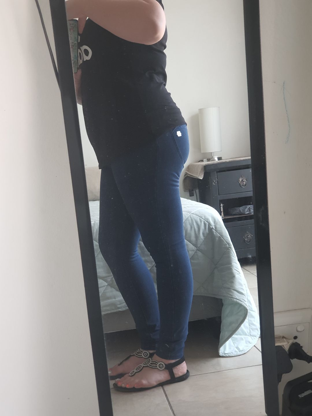 Customer photo review of Butt lifting Jeggings - Dark Blue