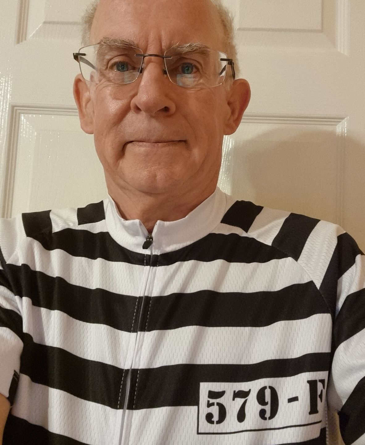 Customer photo review of Prison Inmate Cycling Jersey