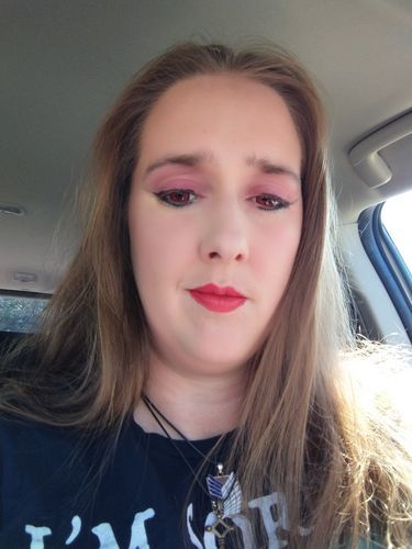 Customer photo review of MOJOSEE Dangerous Red Colored Contact Lenses