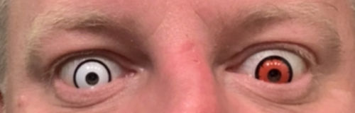 Customer photo review of [US Warehouse] Circle White Cosplay Monthly Contact Lenses