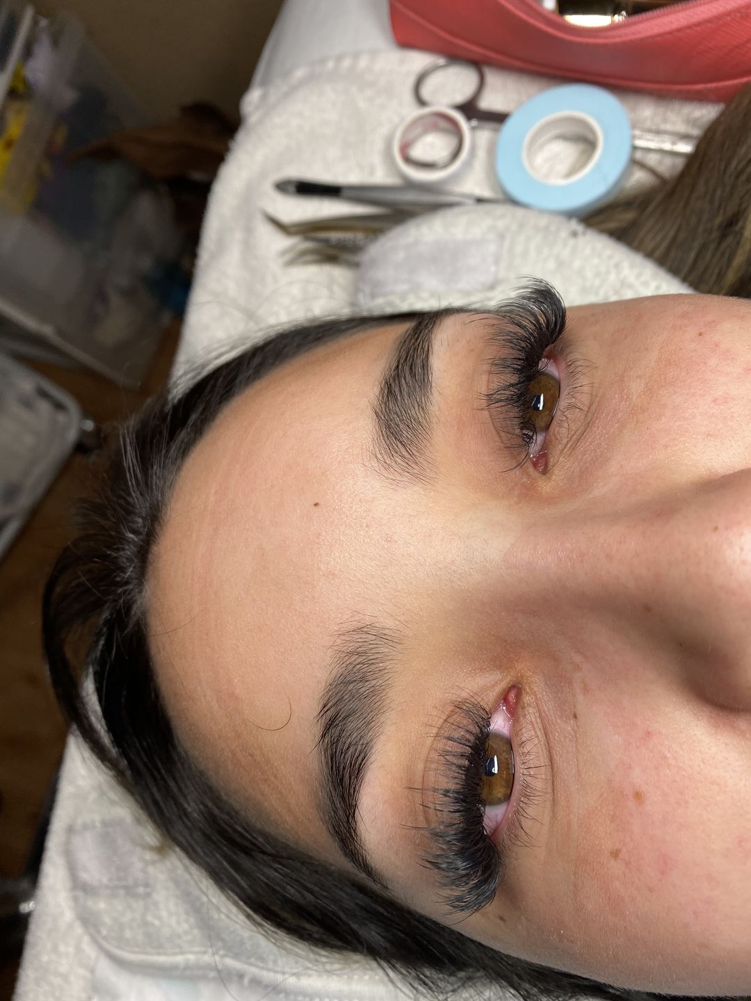 Customer photo review of Super Easy Fan Lash Extensions 0.03mm