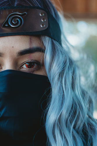 Customer photo review of MOJOSEE Sharingan Kakashi Colored Contact Lenses