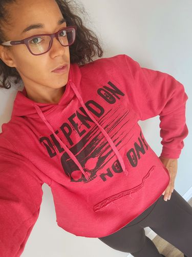 Customer photo review of 78 - No One Crop Hoodie