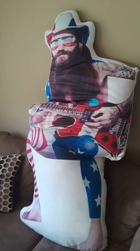 Customer photo review of Create A Custom Lifesize Pillow