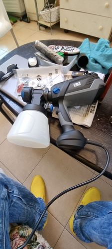 Customer photo review of Spray Gun , DKSG55K1/20VDKCX01 High Power Electric Paint Sprayer,3 Nozzle & 800 ml Large capacity,HVLP, Easy Spraying by DEKO