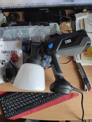 Customer photo review of Spray Gun , DKSG55K1/20VDKCX01 High Power Electric Paint Sprayer,3 Nozzle & 800 ml Large capacity,HVLP, Easy Spraying by DEKO