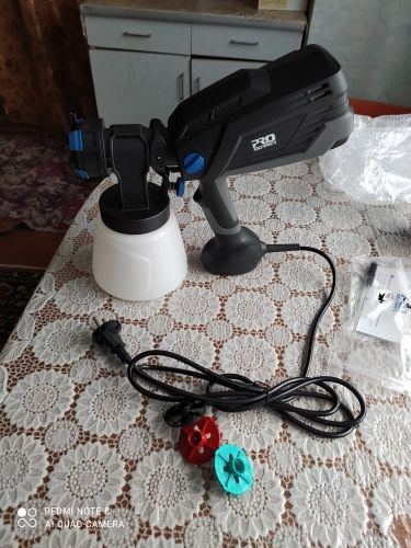 Customer photo review of Spray Gun , DKSG55K1/20VDKCX01 High Power Electric Paint Sprayer,3 Nozzle & 800 ml Large capacity,HVLP, Easy Spraying by DEKO