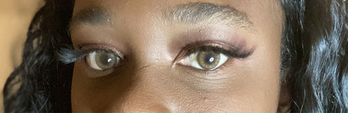 Customer photo review of MOJOSEE Glass Ball Brown Colored Contact Lenses