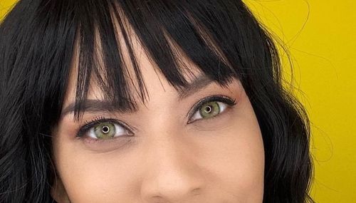 Customer photo review of MOJOSEE New 3 tone Royal Green Colored Contact Lenses
