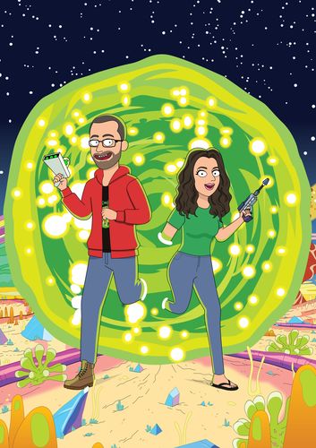Customer photo review of 'Rick and Morty' Custom Portrait