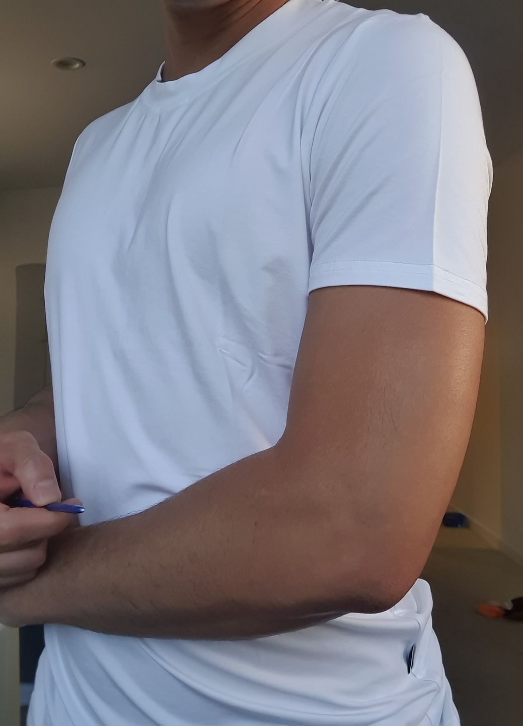 Customer photo review of Essential Bamboo T-Shirt - Brilliant White