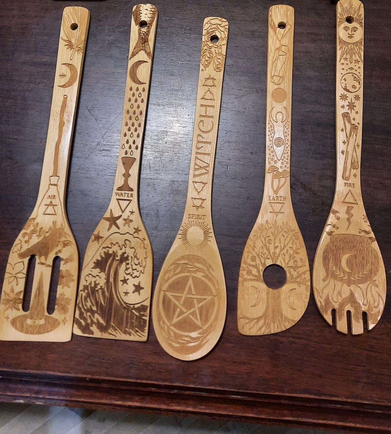 Customer photo review of The 5 Elements Bamboo Large Kitchen Utensils Set