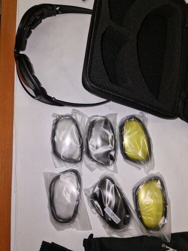 Customer photo review of Durable Polarized Riding Goggles - 4 Lens Kit