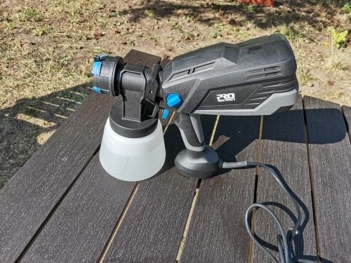 Customer photo review of Spray Gun , DKSG55K1/20VDKCX01 High Power Electric Paint Sprayer,3 Nozzle & 800 ml Large capacity,HVLP, Easy Spraying by DEKO