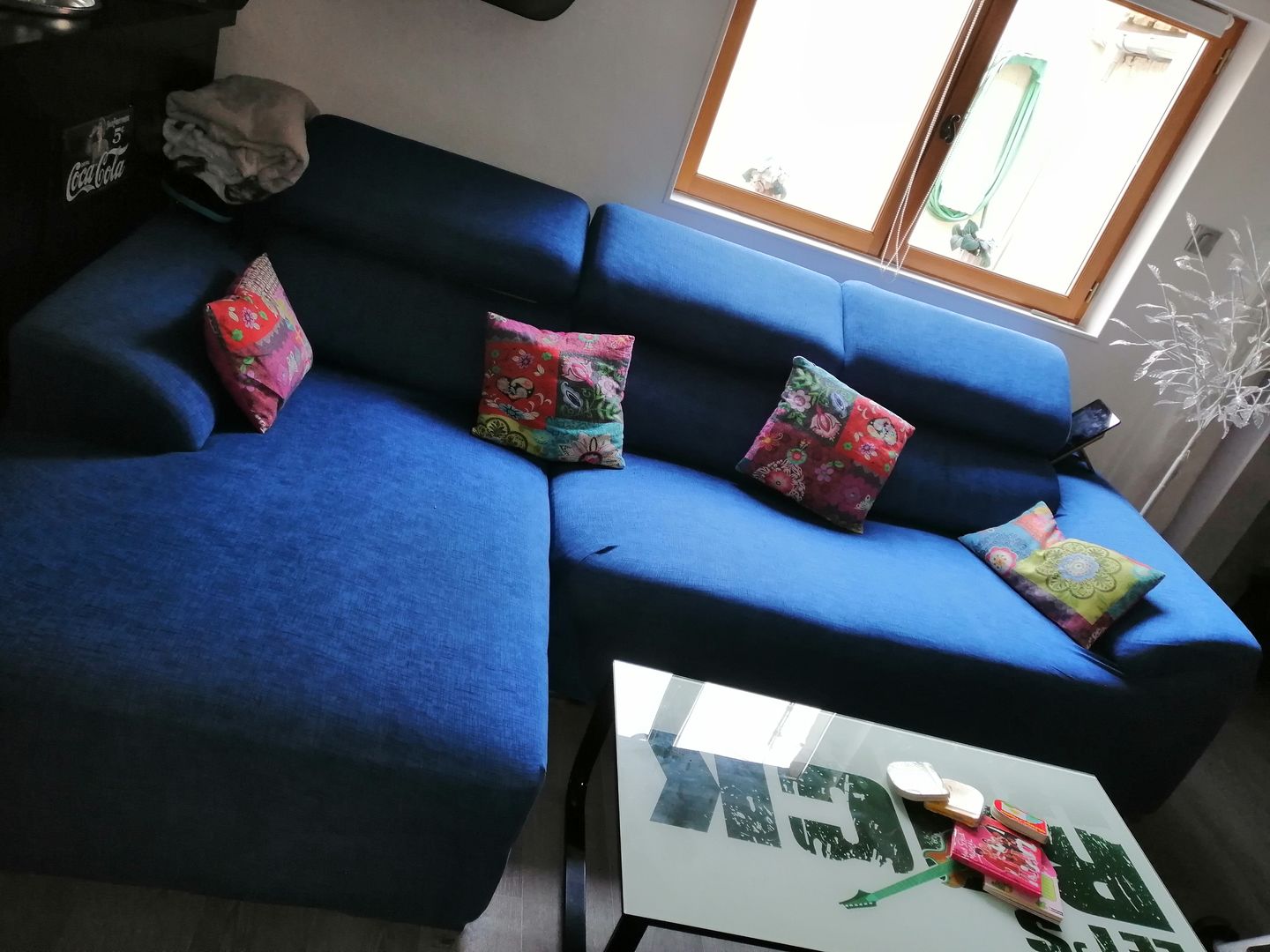 Customer photo review of Bleu - Housses Extensibles de Fauteuil et Canapé - La Maison des Housses