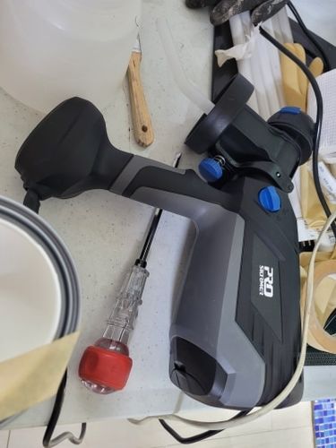 Customer photo review of Spray Gun , DKSG55K1/20VDKCX01 High Power Electric Paint Sprayer,3 Nozzle & 800 ml Large capacity,HVLP, Easy Spraying by DEKO