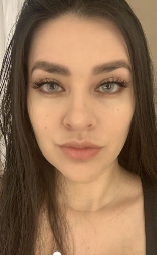 Customer photo review of MOJOSEE Aurora Lcy Gray Colored Contact Lenses