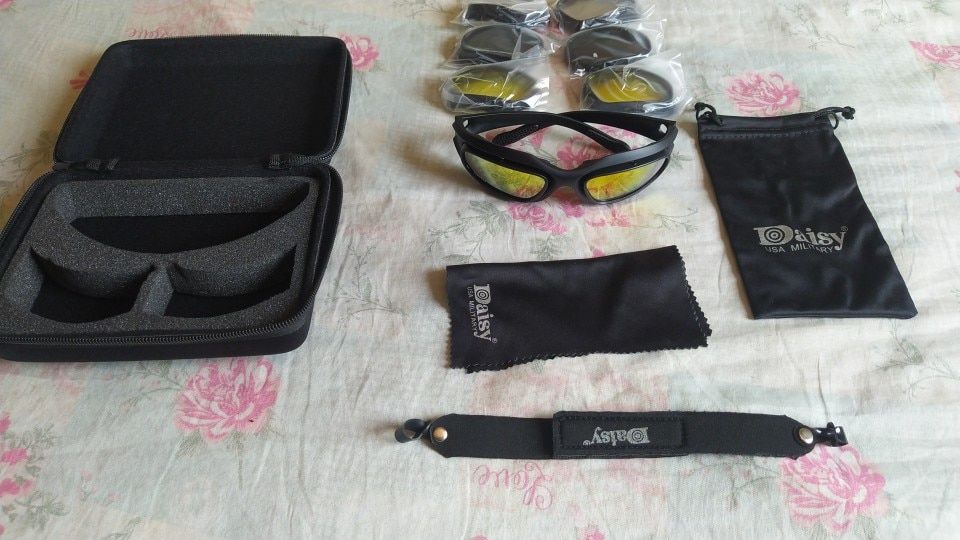 Customer photo review of Durable Polarized Riding Goggles - 4 Lens Kit