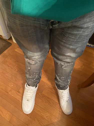 Customer photo review of Faded Slim Fit Denim (Blue Wash)