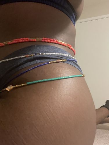 Customer photo review of Yoruba Goddess Waist Beads