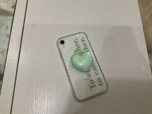Customer photo review of Love Heart Crystal Green Stand Holder iPhone Case