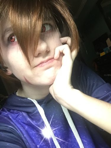 Customer photo review of MOJOSEE Vika tricolor Red-brown Colored Contact Lenses