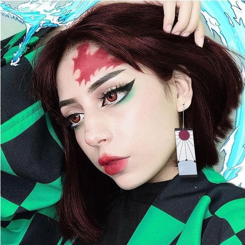 Customer photo review of MOJOSEE Vika tricolor Red-brown Colored Contact Lenses