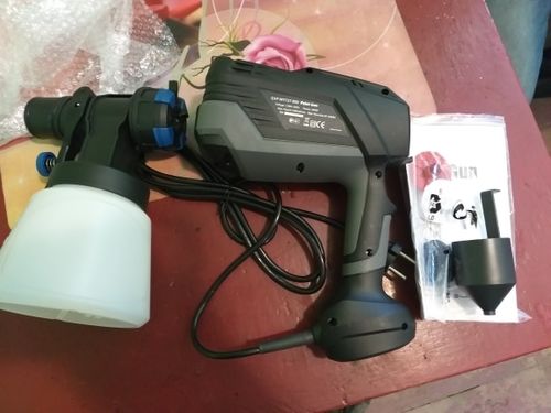 Customer photo review of Spray Gun , DKSG55K1/20VDKCX01 High Power Electric Paint Sprayer,3 Nozzle & 800 ml Large capacity,HVLP, Easy Spraying by DEKO