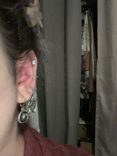 Customer photo review of Opal Hinged Ring